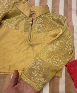 Gold Slip On Blouse