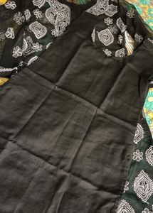 Black &amp; White Embroidered Kurti