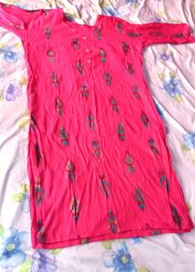 Pink Printed Kurti