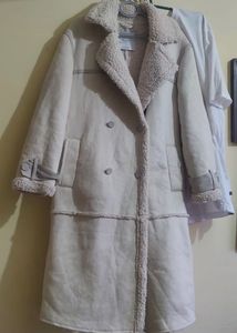 Viral Bershka Faux leather Shearling TrenchCoat