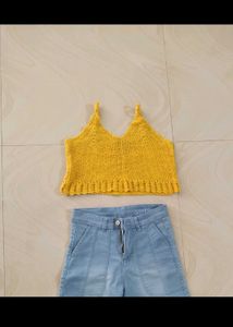 Crochet Yellow Top Corset