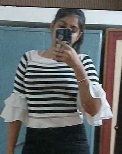 Striped Black &amp; White Top