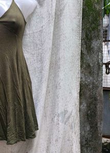 Olive Green Halter Dress