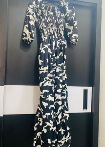 Camouflage Print Maxi Dress