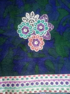 Net Saree With Blouse