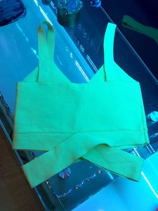 yellow Cropped Tank Top