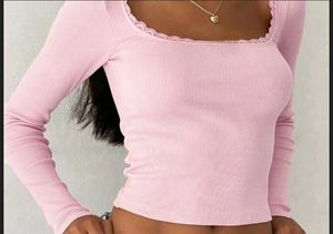 Pink Lace Long Sleeve Top