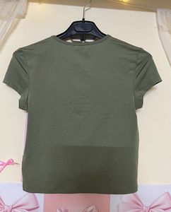 Olive Green Crop Top