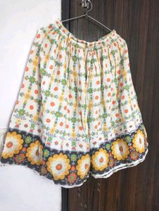 Pure Cotton Floral Skirt