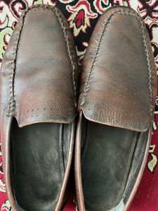 Mochi Classic Brown Leather Moccasin Loafers