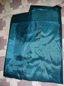 Satin Teal Saree