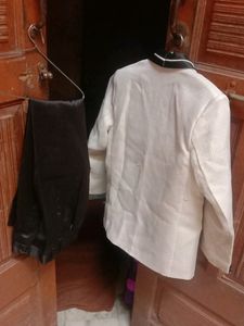 blezer ,pant,shirt set black,white,red tie