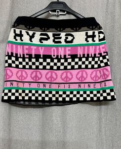 H&amp;M Jacquard Knit Black/Checked Skirt