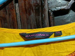 Rangmanch Yellow Embroidered Tunic