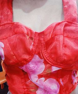 Organza Corset🏵️ Tube Top