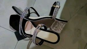 Sale !!! Black Shimmer Party Wear Heels