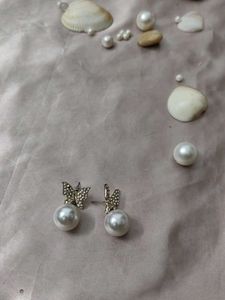 Butterfly Pearl Earrings