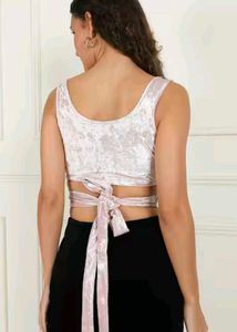 Pink Velvet Crop Top