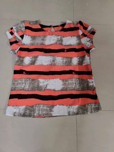 Stripe Party Wear Brand New Thick Poly Shirt Women