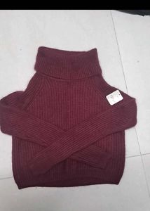 Burgundy Turtleneck Sweater