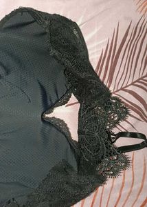 Padded Black Lace Butterfly Bralette