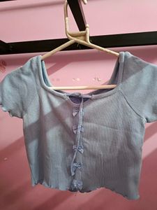 Cute Blue Bow Cardigan