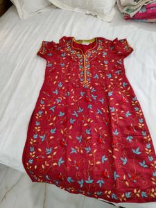 BIBA Embroidered Kurta Set With Dupatta