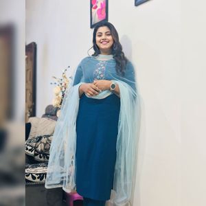 stylist kurti duppatta with bottom