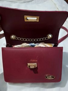 Burgundy Crossbody Bag