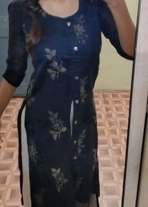 🔥Black ethnic kurti ❤️