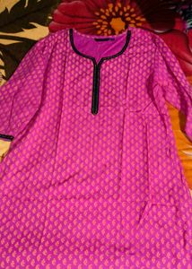 Printed Pink Kurta
