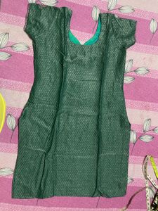 Bottle green Silk Suit