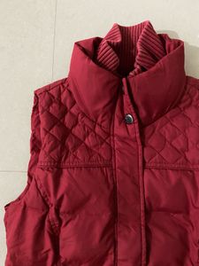 Red Padded Puffer Vest Jacket