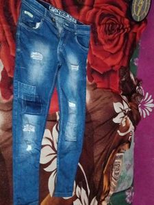 Distressed Patchwork Jeans Best Offer
