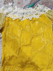 Yellow Lace Top