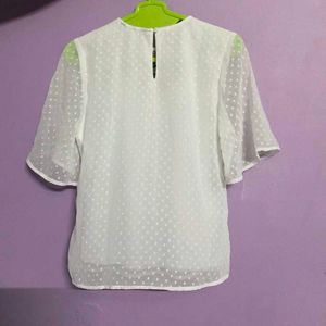 Embroidered White Top
