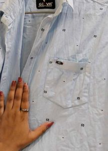 Blue Patterned Shirt