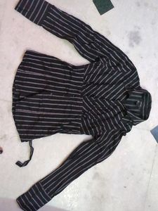 Black And Grey Stripped Shirt