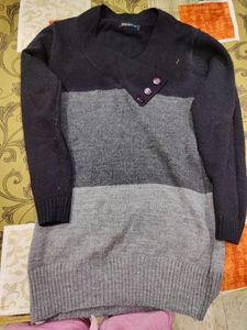 Striped Button Sweater