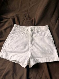 White Denim Shorts