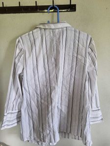 Striped Button-Down Top