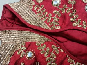Red Worked Ethnic Overc Coat