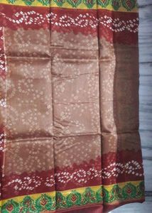 New Bagalpuri Silk Bandhini Saree With Blouse