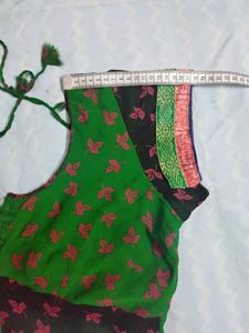 Floral Print Green Saree