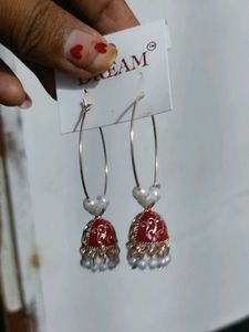 Red Jhumkas