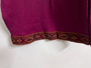 Kashmiri purple kurti with embroidered border