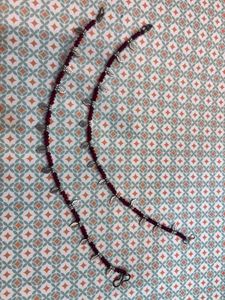 Leaf Ankle Bracelets - Red Beaded