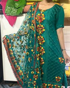 green kurta set