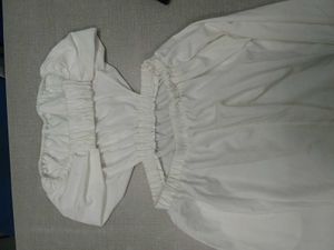 BoStreet White Strapless Cut Out Detailed Fit
