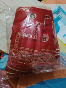 New Georgette Zari Work Saree With Blouse Piece